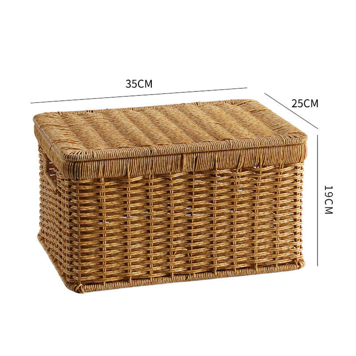 Handcrafted Rectangular Wicker Storage Box Kalsten