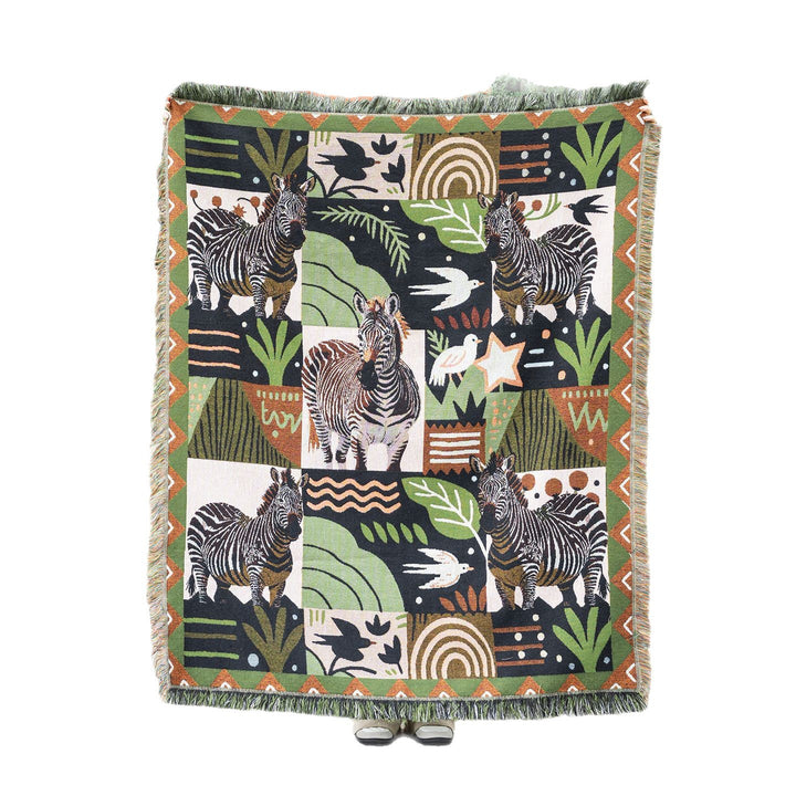 Artistic Animal-Themed Throw Blanket