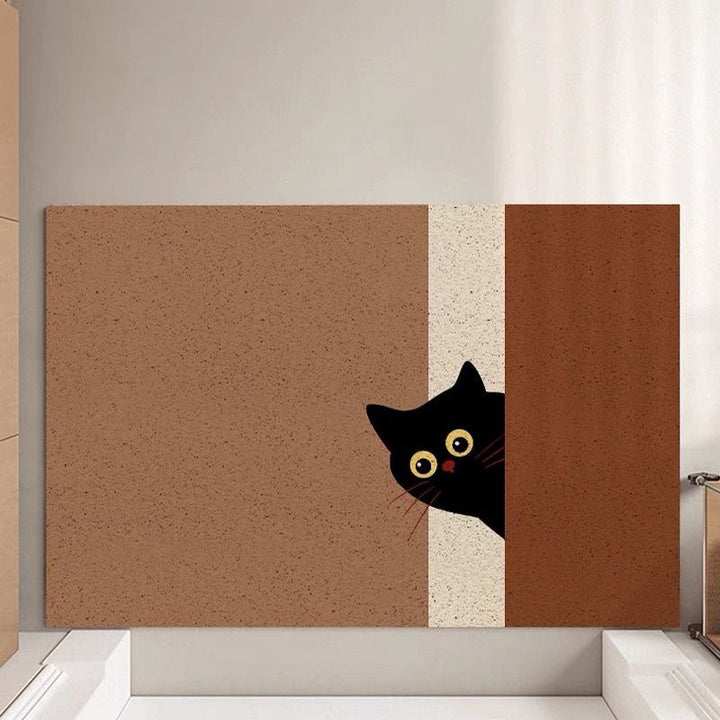 Cartoon Cat-Themed Entrance Mat Kalsten