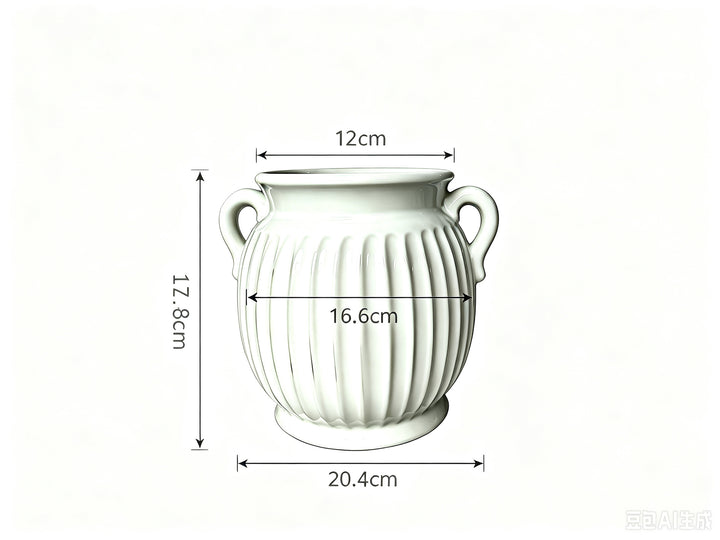Elegant ceramic container with patterns Kalsten