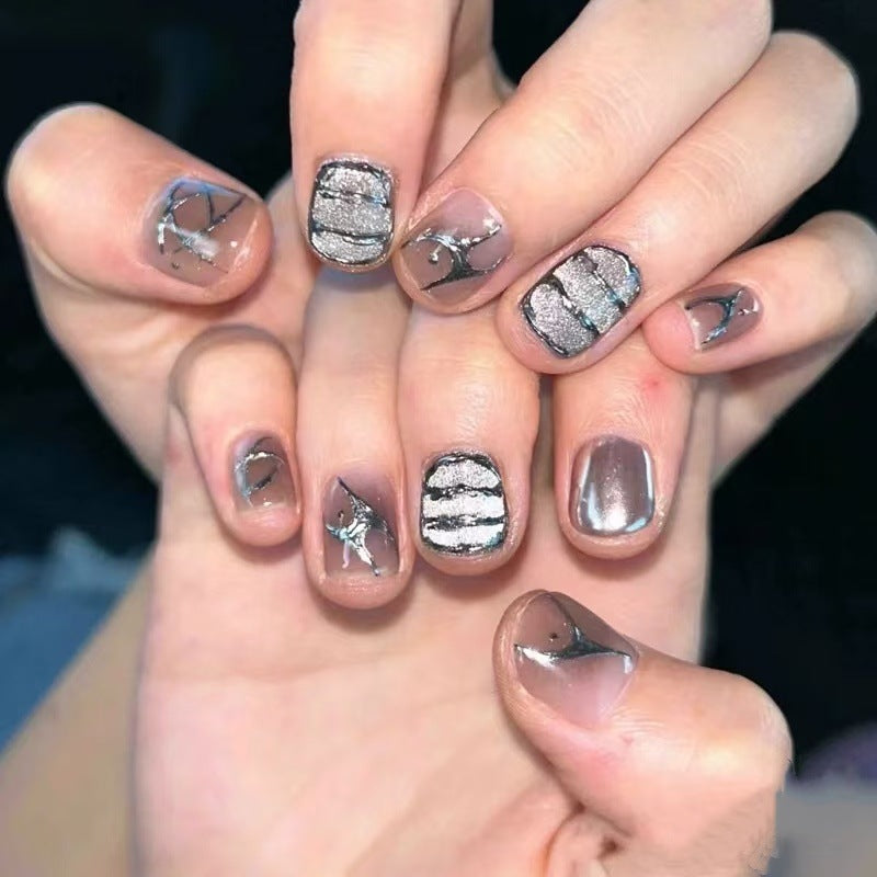 Elegant Abstract Press-On Nail Art Set Kalsten