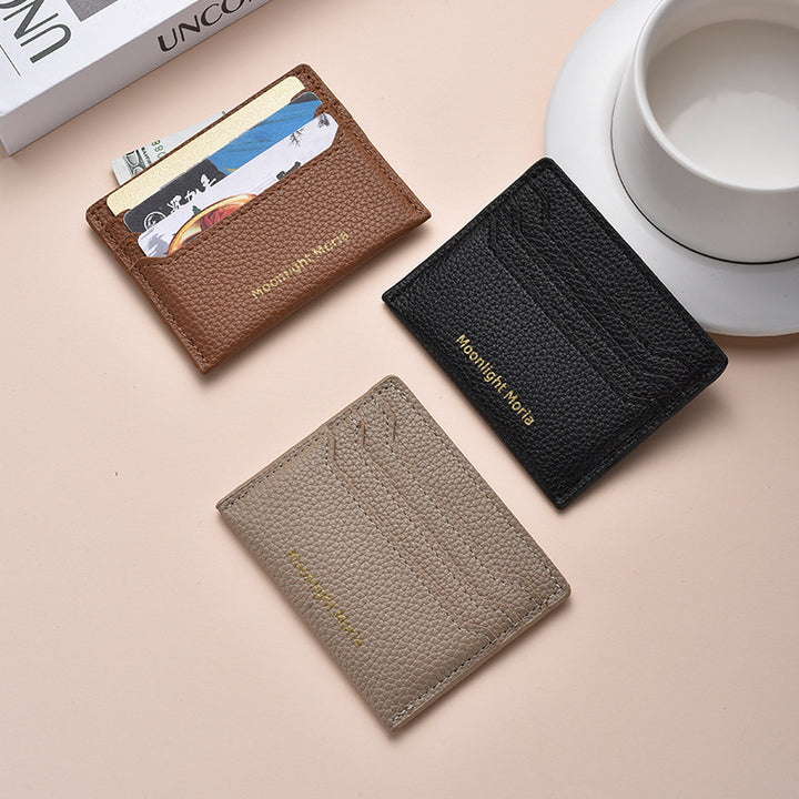Textured Leather RFID Blocking Cardholder