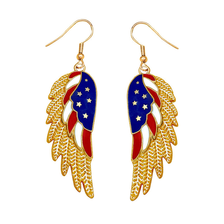 Women's earrings in flip-flop design with crystal embellishment and enamel flag motif Kalsten
