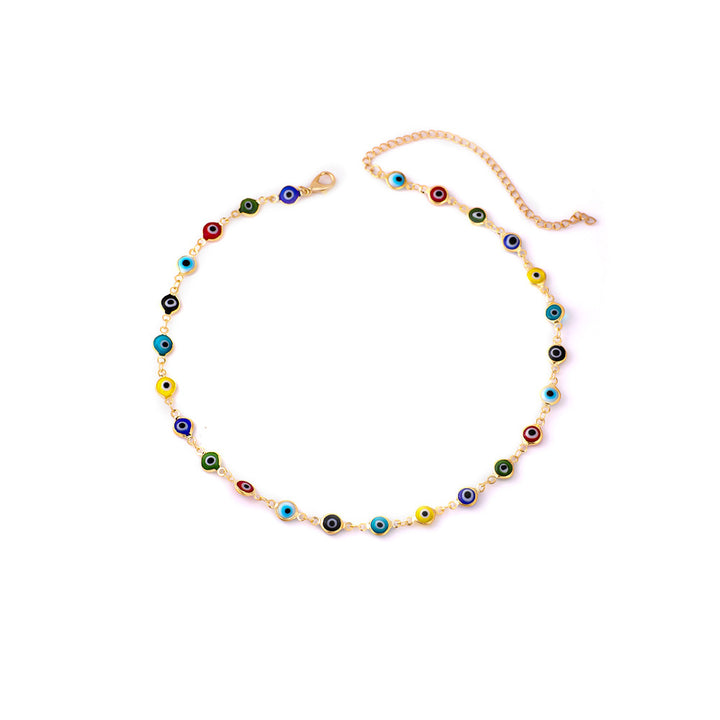 Decorative Evil Eye Charm Necklace Kalsten
