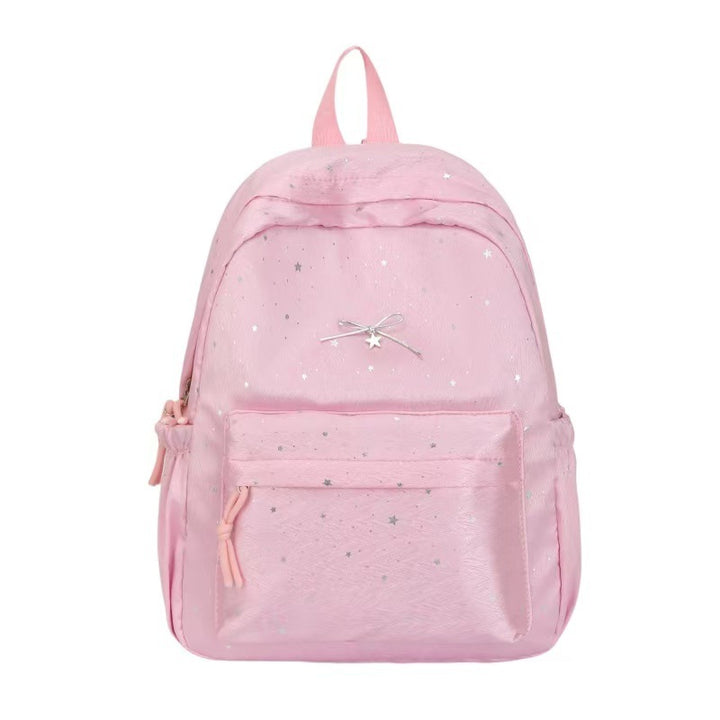 Backpack with Glittering Star Motif and Versatile Storage Options Kalsten