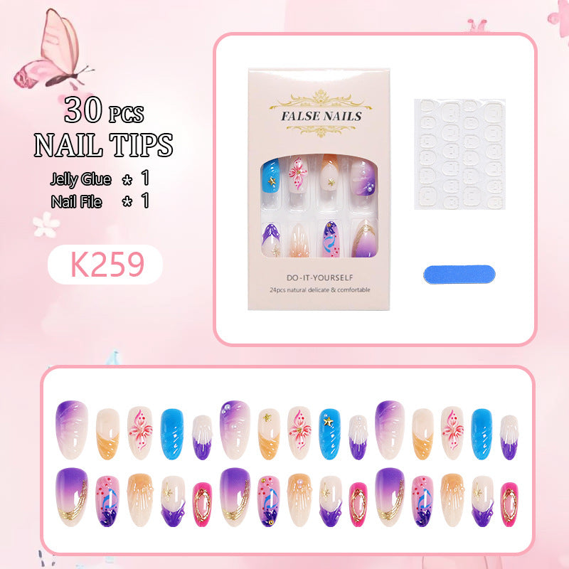 Creative nail art set with floral and glamorous embellishments Kalsten