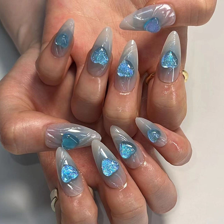 Artful Nail Tips Set with Leaf Accents Kalsten