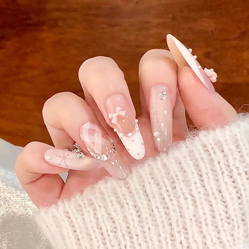 Artistic Nail Extensions with Decorative Elements Kalsten