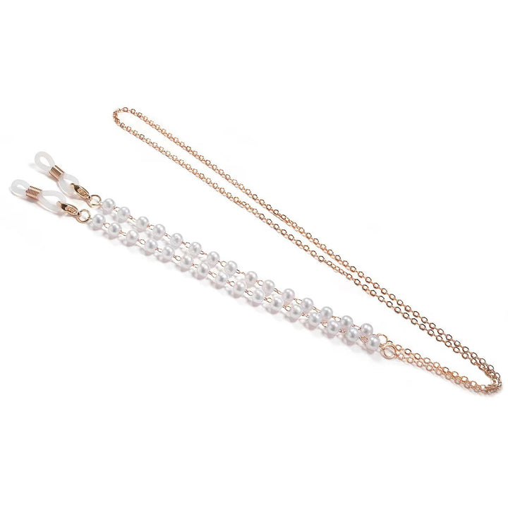 Elegant Pearl-Embellished Eyewear Chain Kalsten