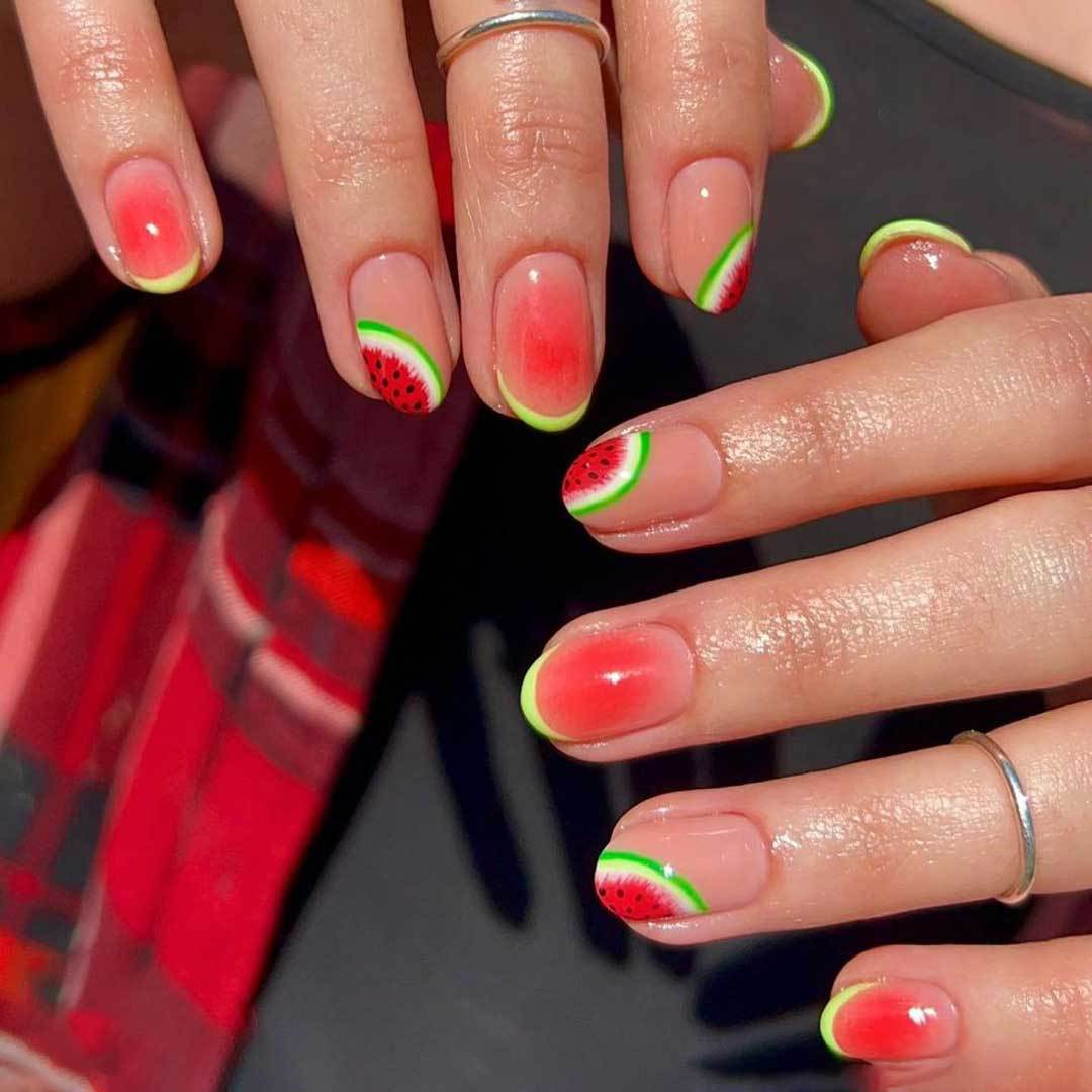 Creative Watermelon-Themed Nail Art Kit