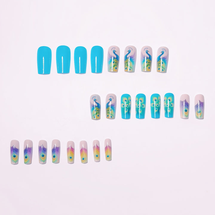 Creative Nail Art with Peacock Design Kalsten