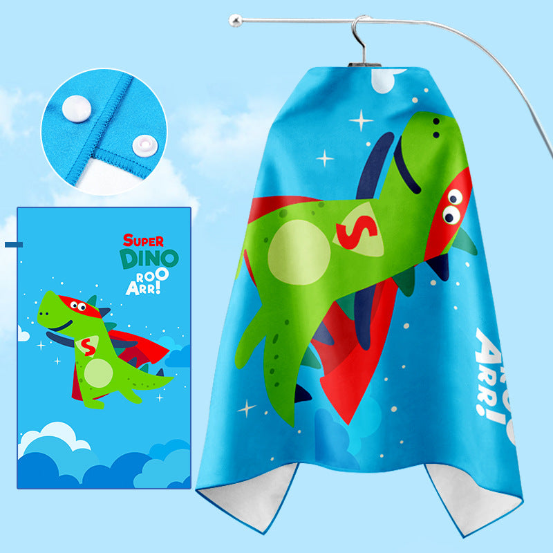 Bathrobe Kalsten with unicorn motif and practical hood