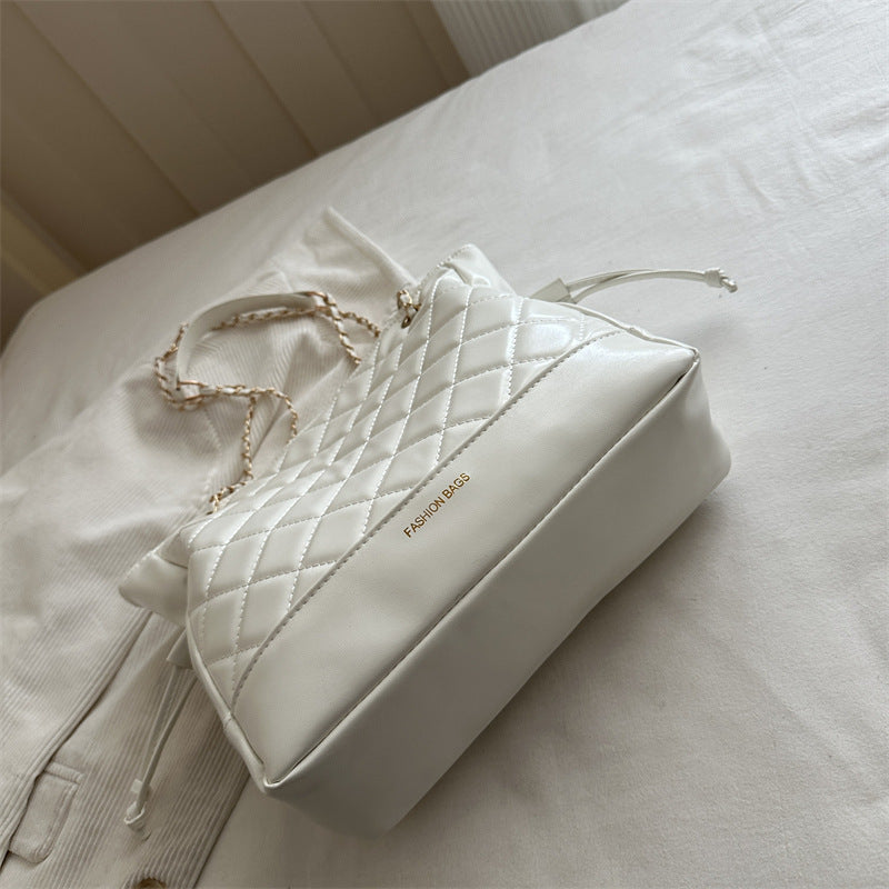 Quilted Faux Leather Tote Bag
