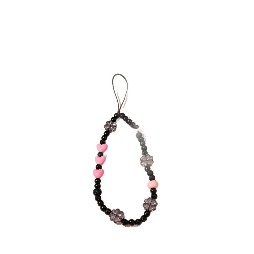 Playful Heart and Flower Bead Phone Charm Kalsten