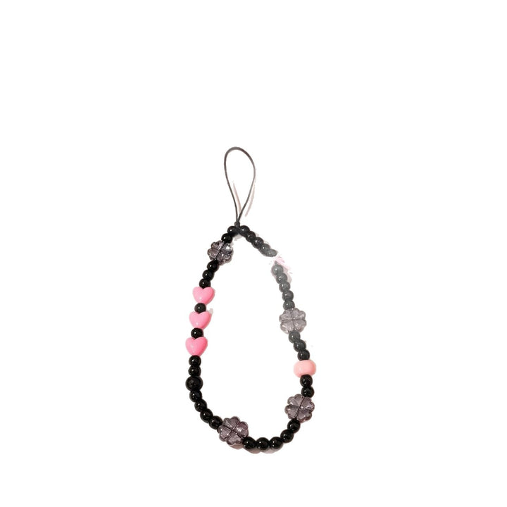 Playful Heart and Flower Bead Phone Charm Kalsten