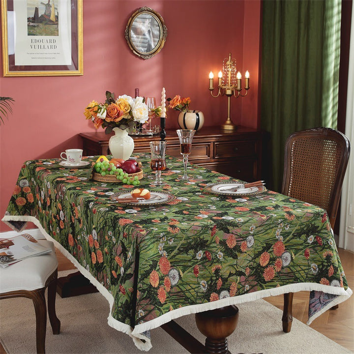 Embroidered Floral Tapestry Fabric