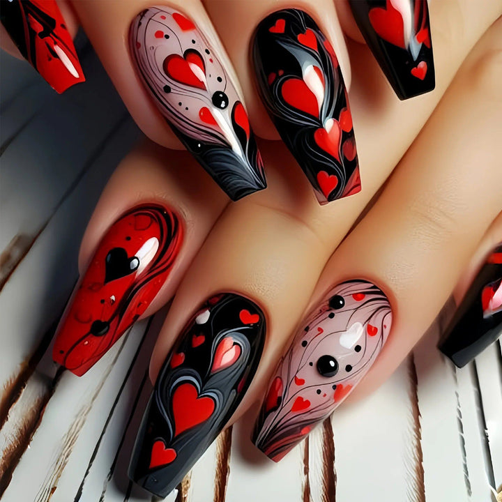 Artistic Heart-Themed Nail Art Set Kalsten