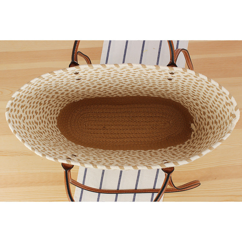 Spacious Shopping Bag Made from Handwoven Natural Material Kalsten