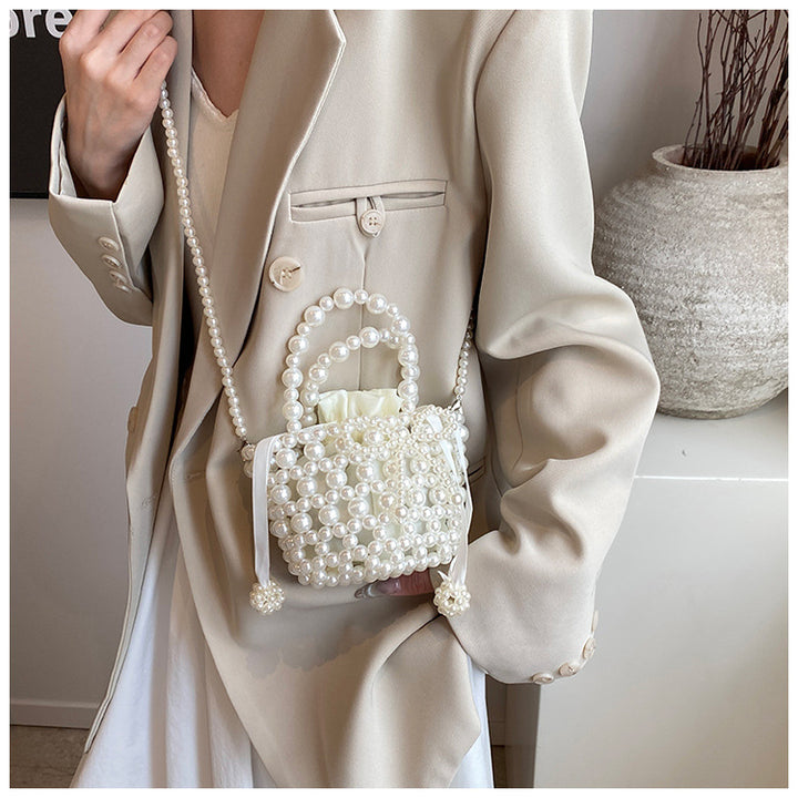 Pearl-Embellished Evening Purse