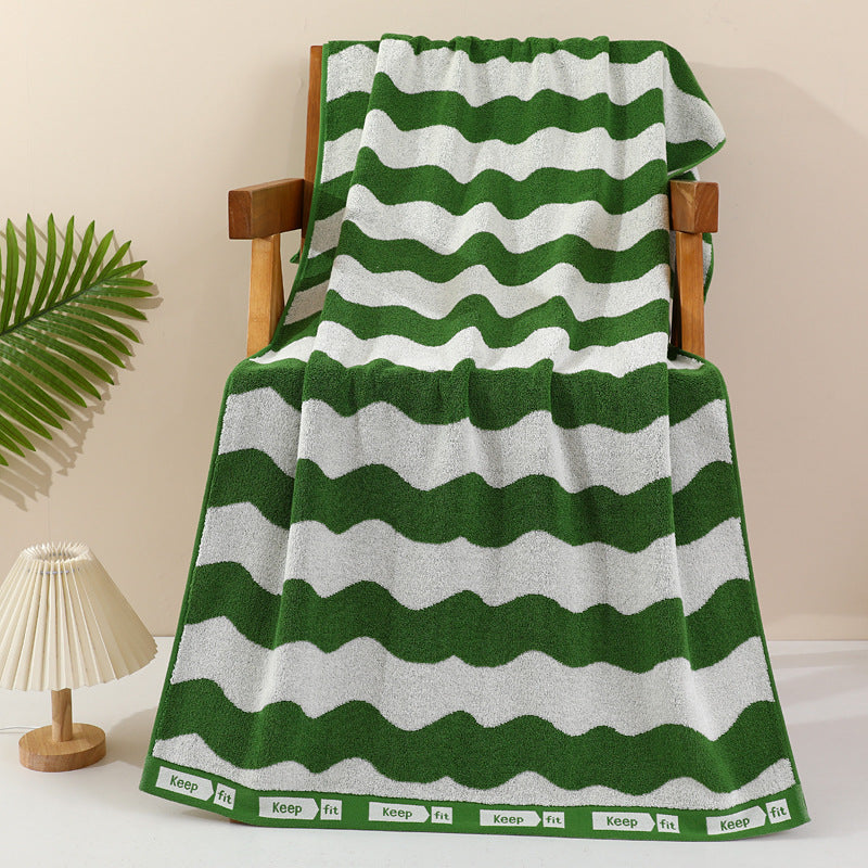 Terry Bath Towel With Modern Dot Design Kalsten