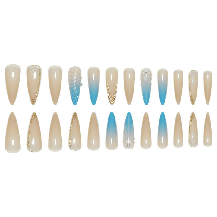 Sculpted Acrylic Press-On Nail Art Extensions Kalsten