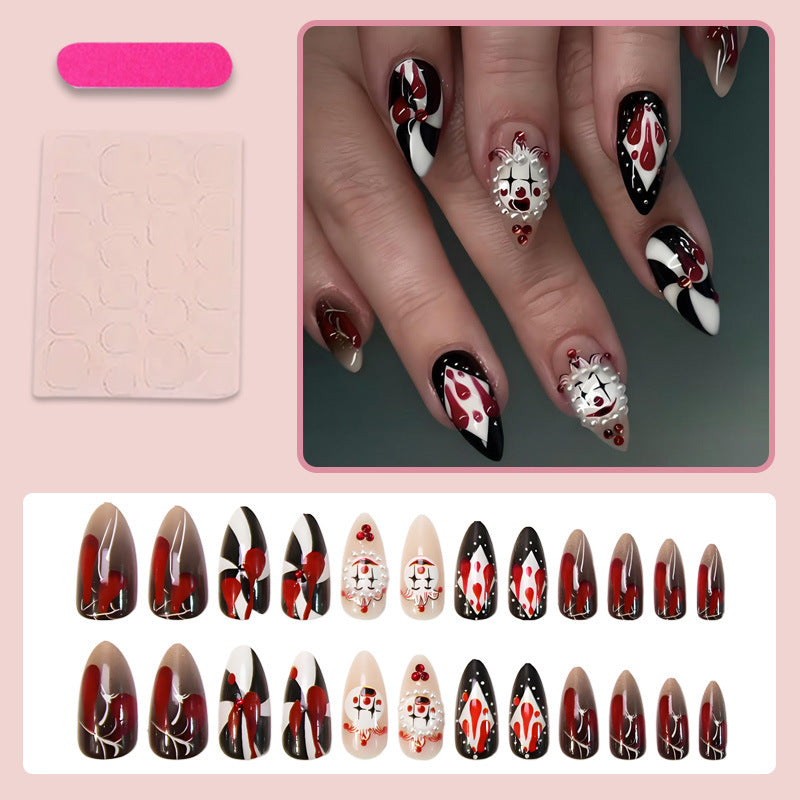 Art nail set with unique spooky designs Kalsten