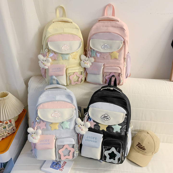 Deluxe Star-Embellished Casual Backpack Kalsten