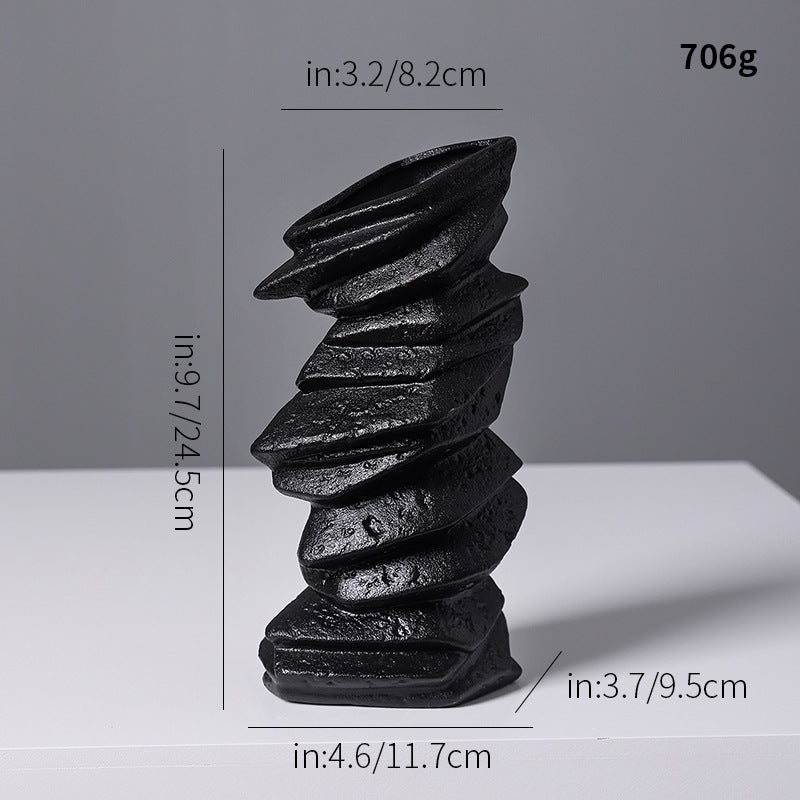 Abstract Textured Ceramic Sculpture