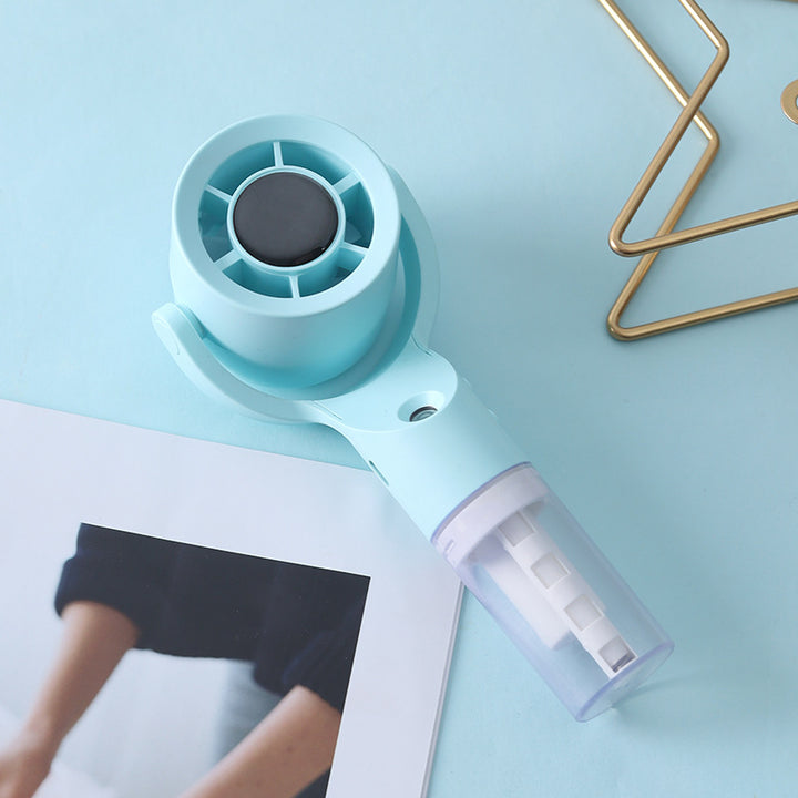 Cooling portable handheld misting fan with detachable water reservoir adjustable tilt and cute animal ears Kalsten