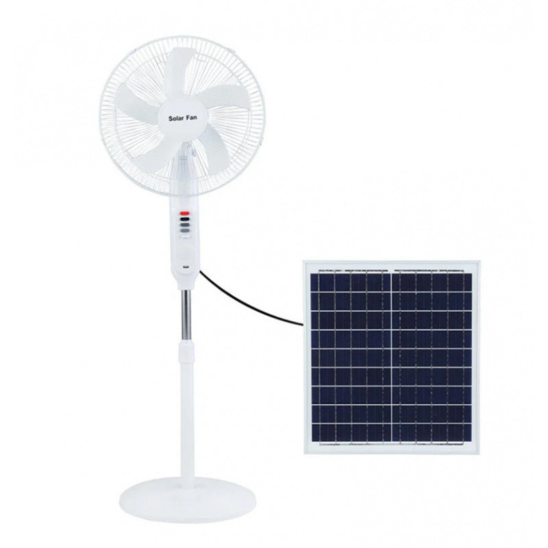 Unisex Solar Powered Stand Fan with Adjustable Tilt Angle and Efficient Fan Blades Kalsten
