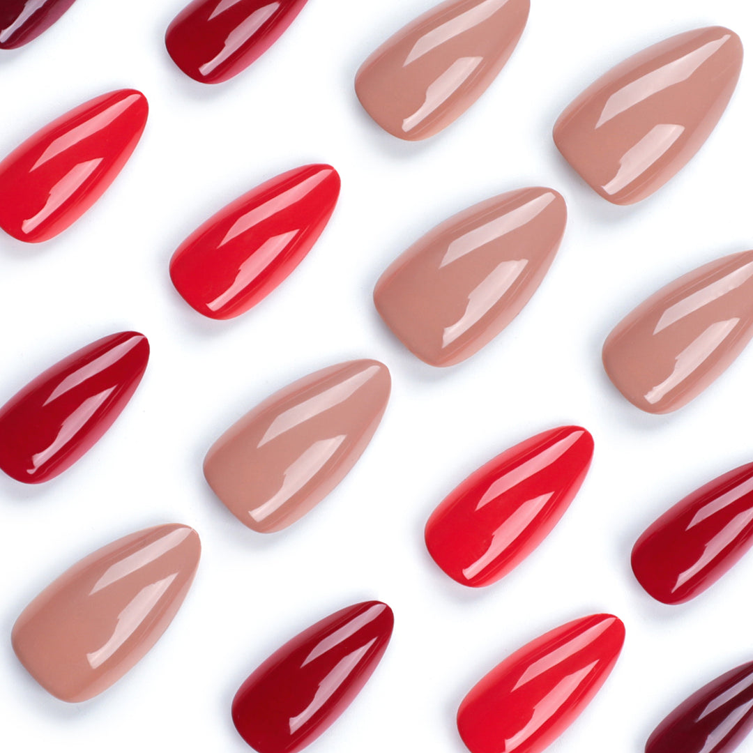 Artful nail extensions in elegant stiletto style Kalsten