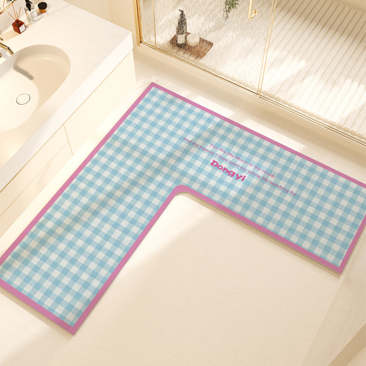 L-Shaped Soft Bath Mat Kalsten