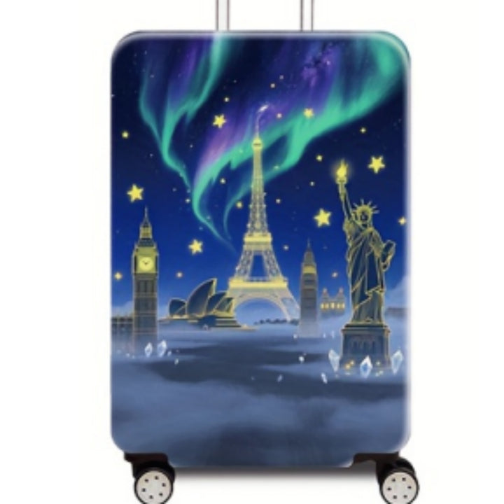 Women’s hard-shell suitcase with stunning world city motif Kalsten