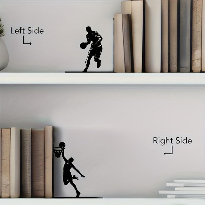 Basketball-Themed Metal Bookends