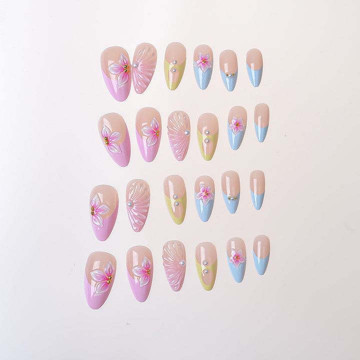 Elegant Floral-Inspired Press-On Nail Set Kalsten