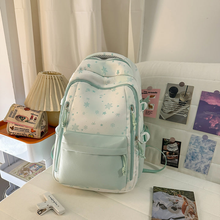 Backpack with Elegant, Floral Design and Many Compartments Kalsten