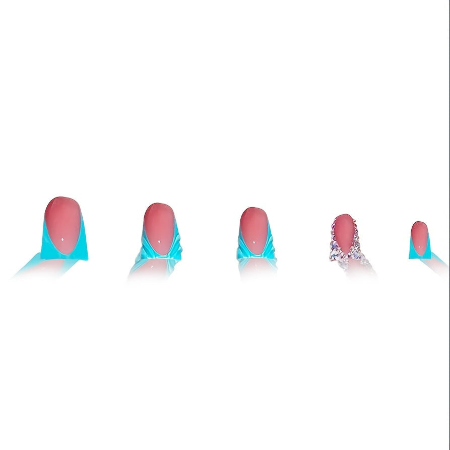Decorative Crystal-Embellished Press-On Nails Kalsten