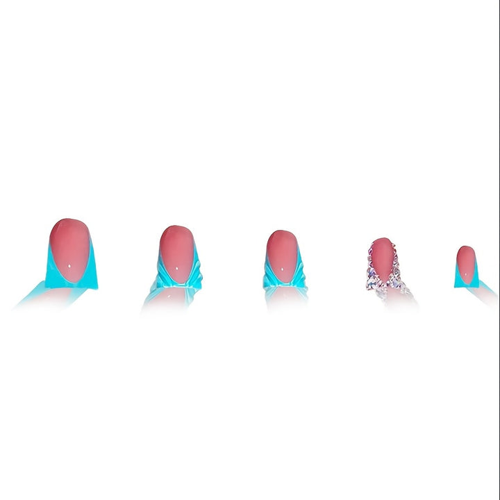 Decorative Crystal-Embellished Press-On Nails Kalsten