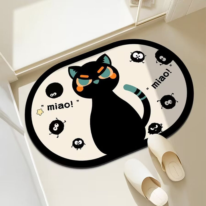 Fun Cat-Themed Bathroom Mat Kalsten