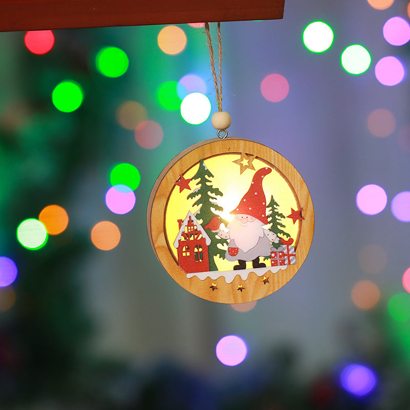 Decorative wooden star with Christmas motif Kalsten