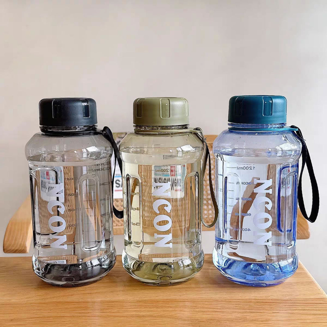 Women Transparent Drinking Bottle with Practical Carrying Handle Kalsten