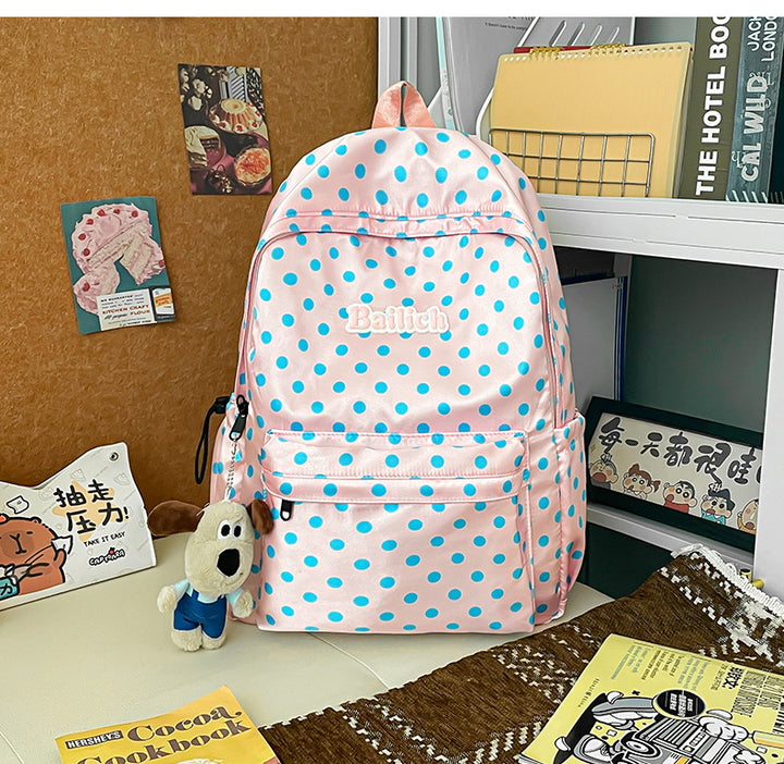 Stylish Polka Dot Backpack