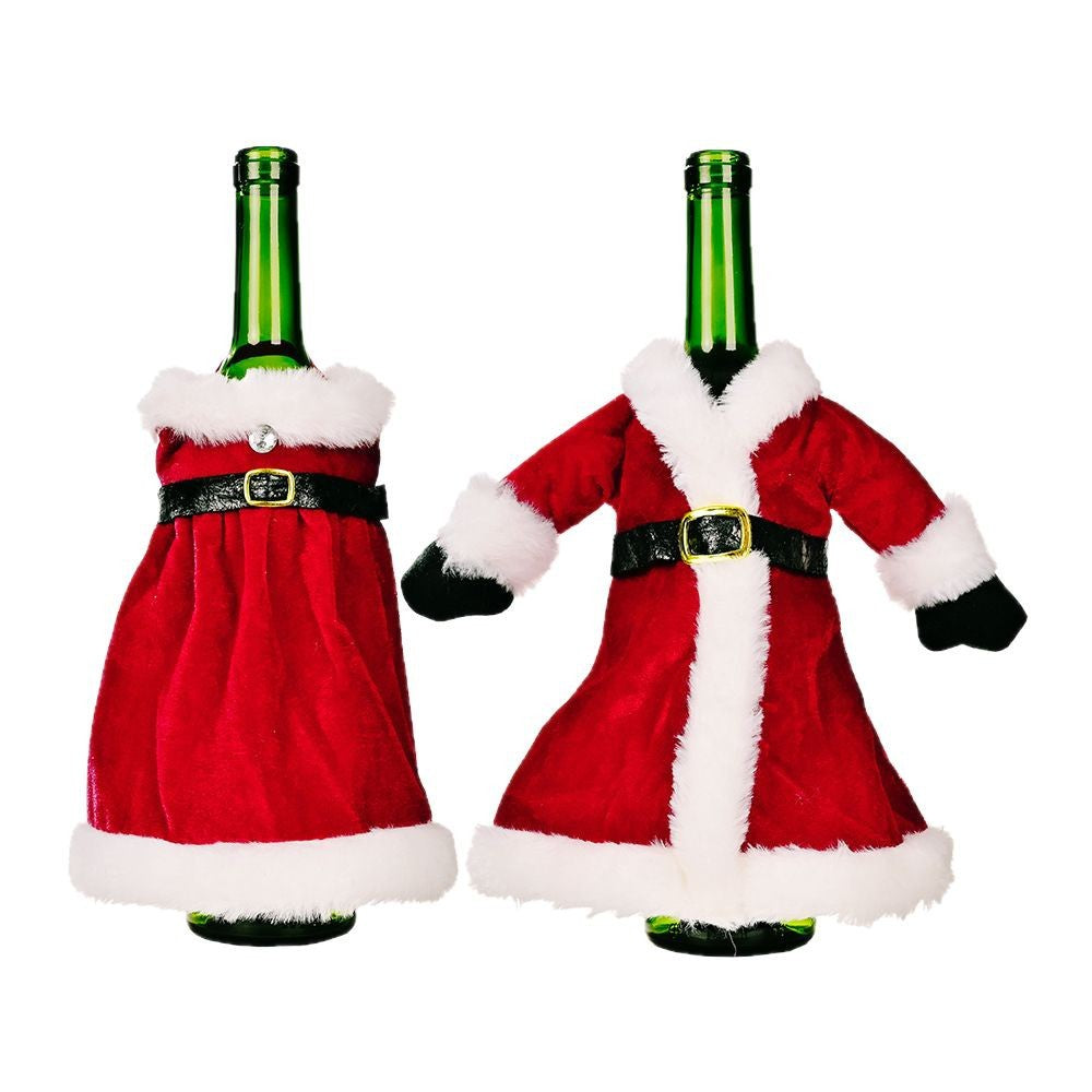 Wine Bottle Santa Costume Cover