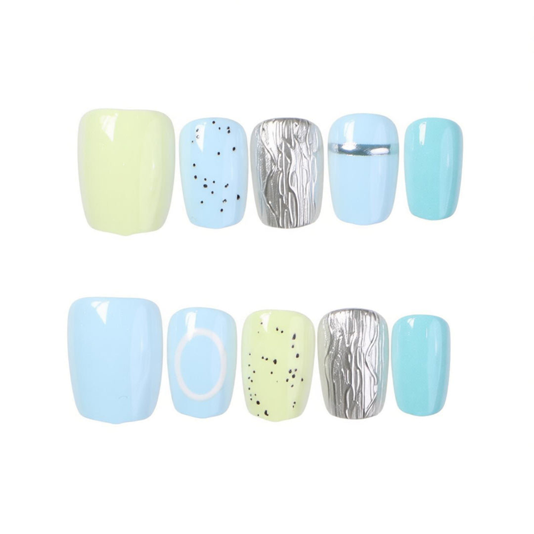 Creative Geometric Press-On Nail Art Kalsten