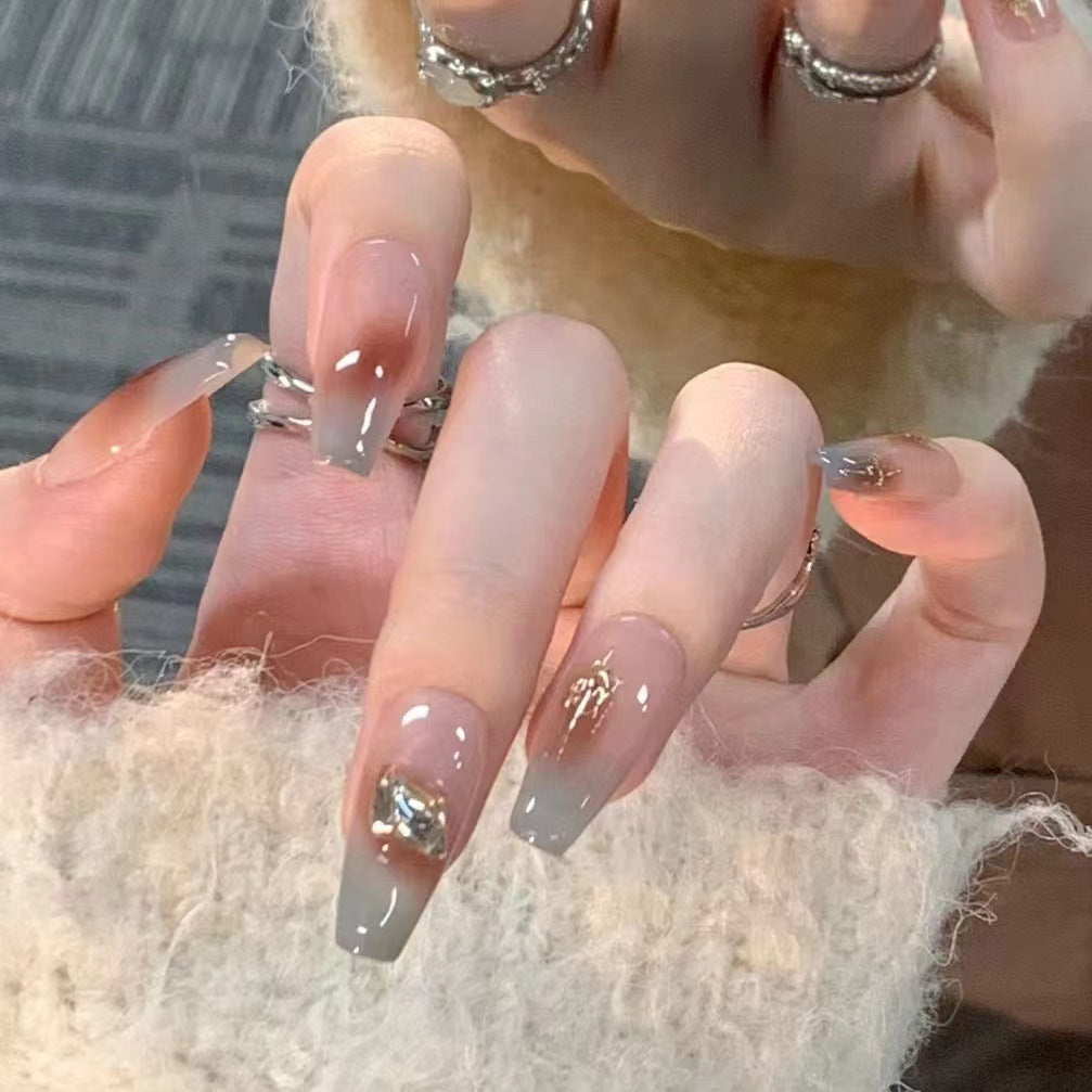 Sparkling Rhinestone Press-On Nail Set Kalsten