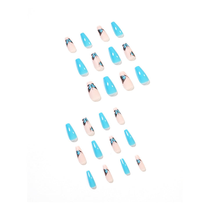 Artful Nail Extensions with Butterfly Motif Kalsten