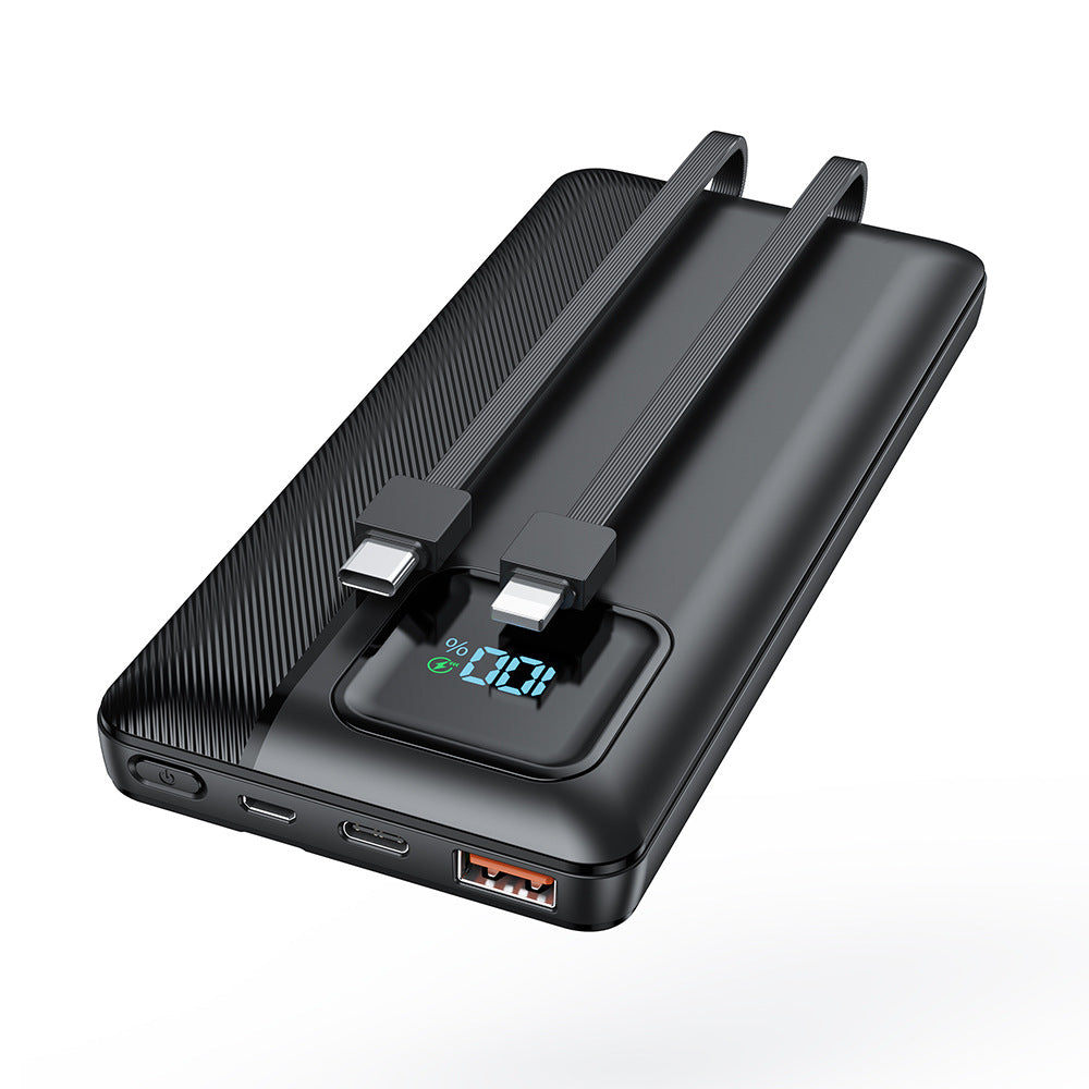 Powerbank with Integrated Charging Cables and Digital Display Kalsten