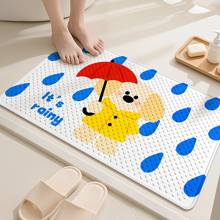 Playful Dog-Themed Bath Mat Kalsten