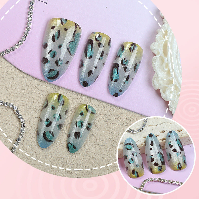 Artistic Cheetah Print Press-On Nail Art Kalsten
