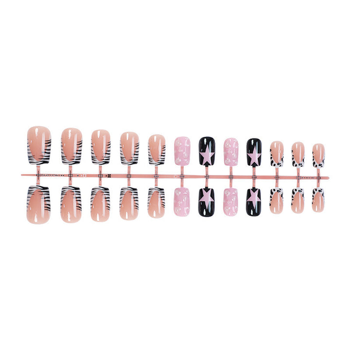 Decorative Press-On Nail Art Set with Trendy Patterns kalsten